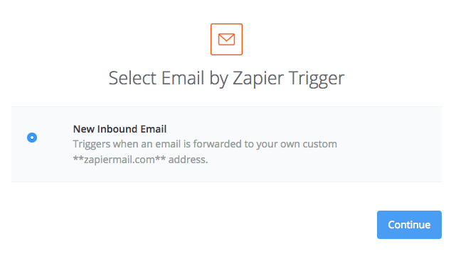 Setting up Email by Zapier as the Zap trigger