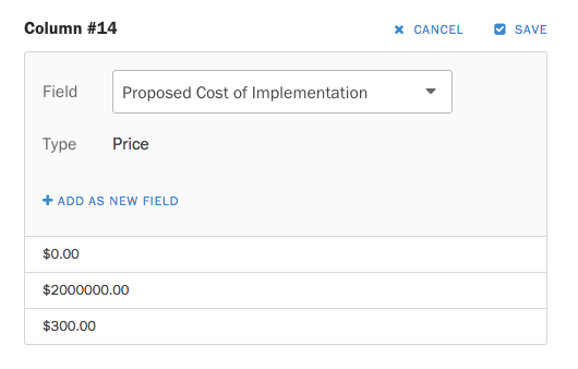 Editing an existing form field.