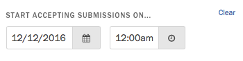 Picking a time and date until which to delay submissions.