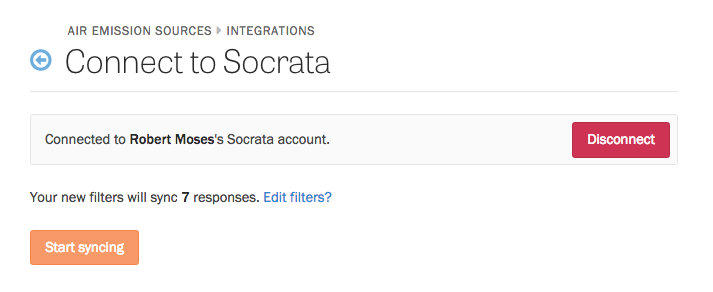 Start syncing responses to Socrata.