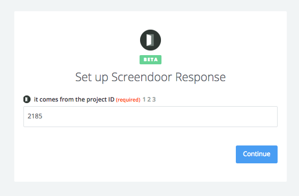 Screendoor on Zapier's Connected Accounts page.